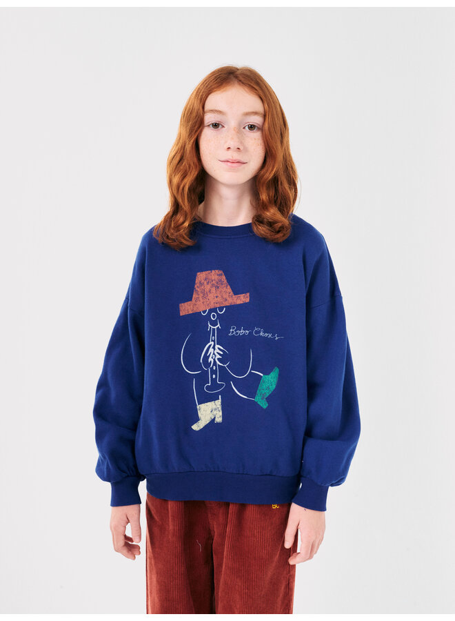 Bobo Choses -  Magic Flute Player sweatshirt -  Blue