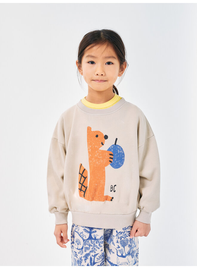 Bobo Choses -  Hungry Squirrel sweatshirt -  Light brown