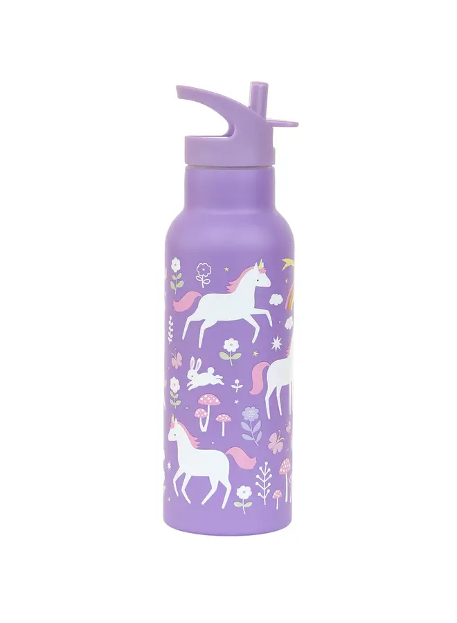 A Little Lovely Company - XL RVS drinkfles – Unicorn dreams