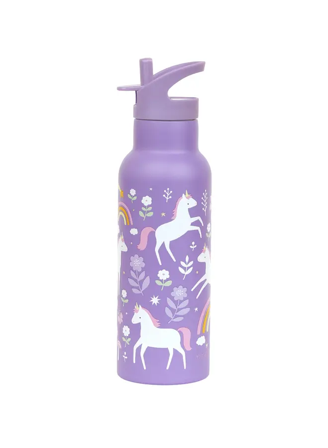 A Little Lovely Company - XL RVS drinkfles – Unicorn dreams