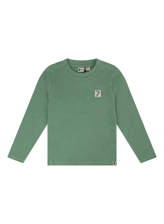 Daily7 - Organic t-shirt longsleeve D7 - Slate green