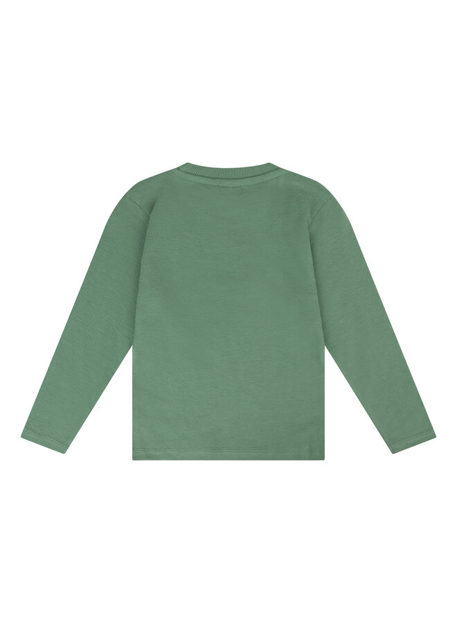 Daily7 - Organic t-shirt longsleeve D7 - Slate green