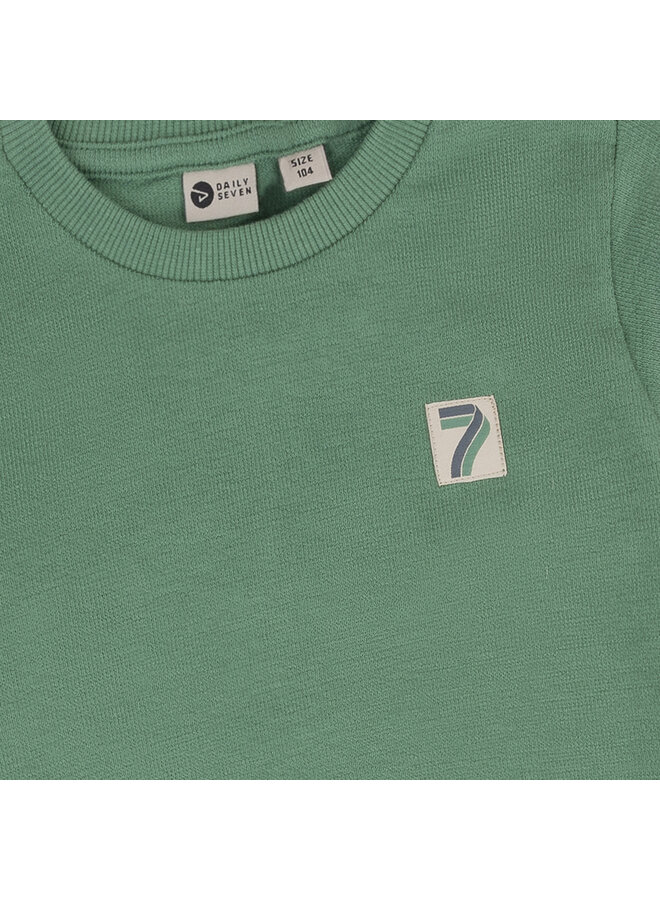 Daily7 - Organic t-shirt longsleeve D7 - Slate green