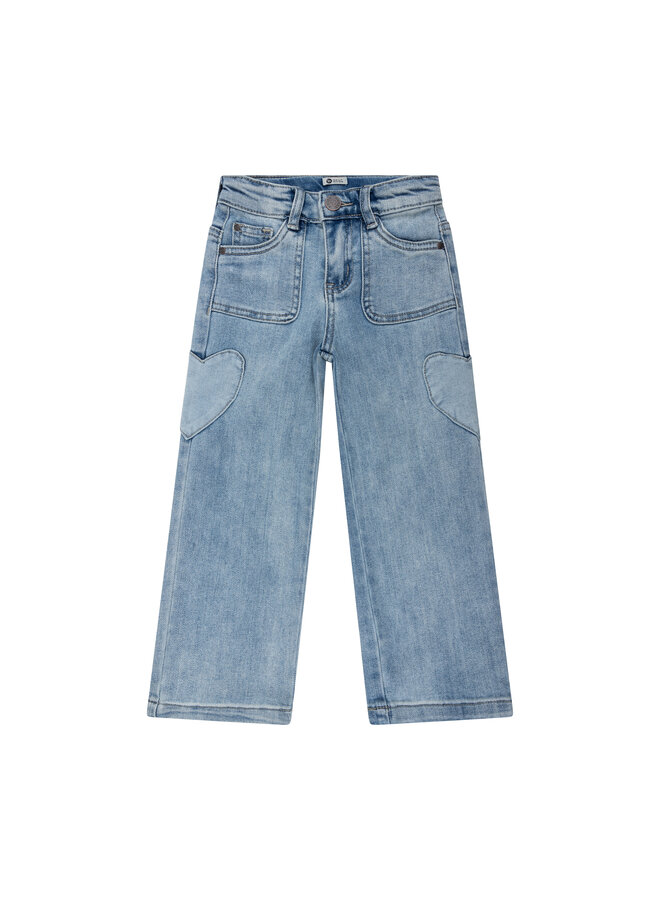 Wide fit heart - Used medium denim