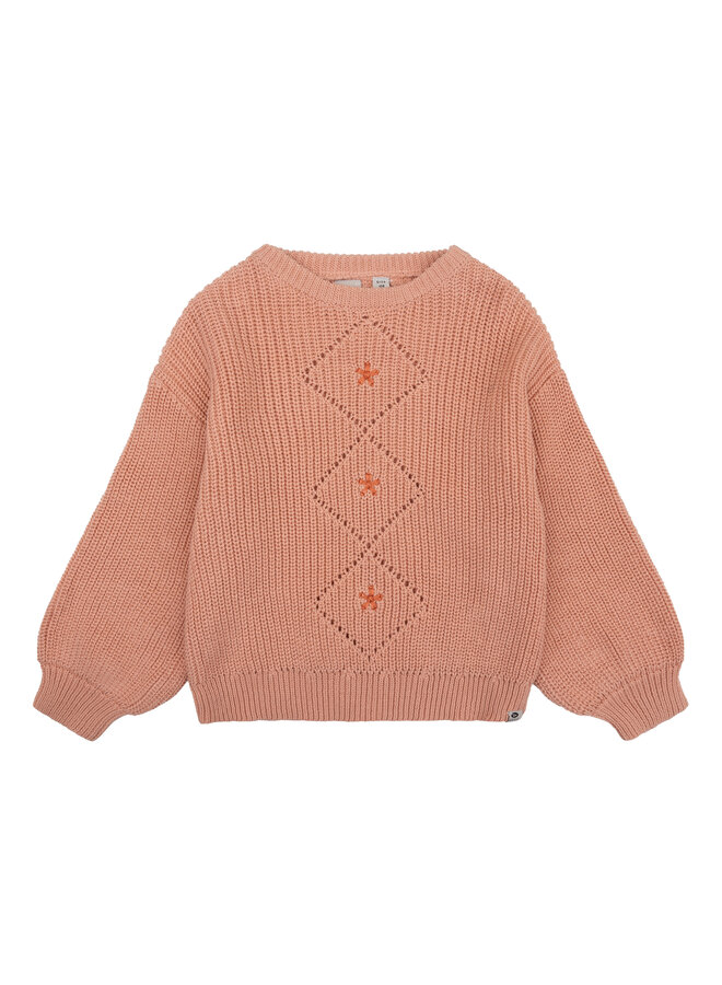 Daily7 - Knitted sweat fancy - Peach pink