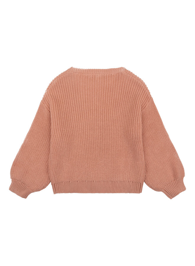 Daily7 - Knitted sweat fancy - Peach pink