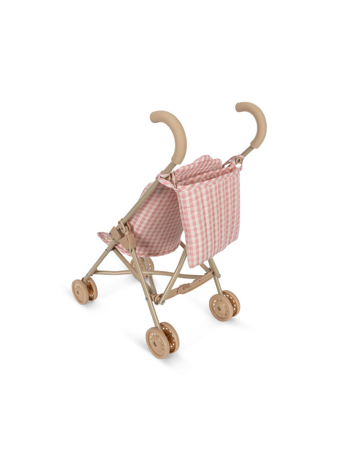 Konges Sløjd - Doll stroller – Powder pink check