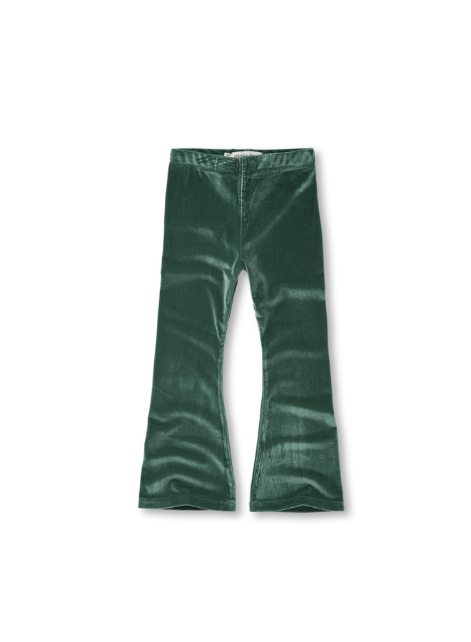 Flare pants velvet green – Evergreen