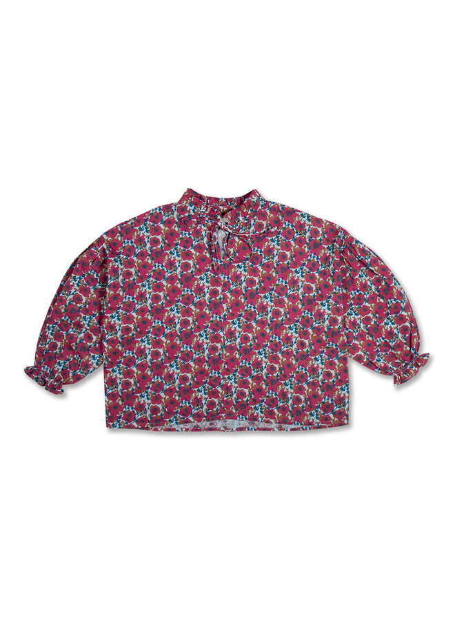 Teddy blouse - Yasmin flower AOP