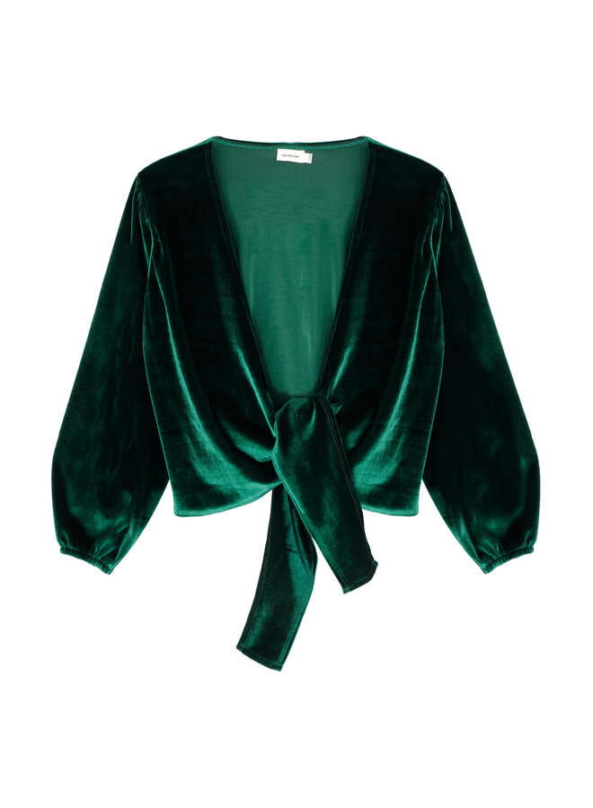 Jacky Sue	- Jazz wrap top – Velvet emerald