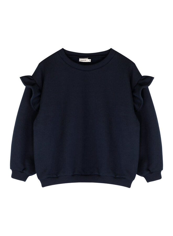 Jacky Sue	- Lois ruffle sweater – Navy blue