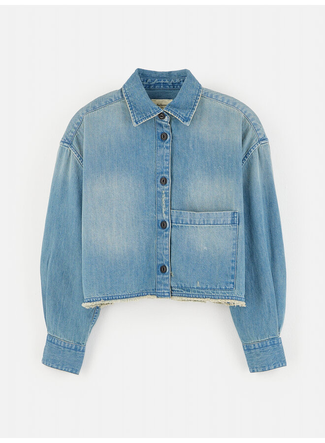 Girls denim shirt – Blue stone