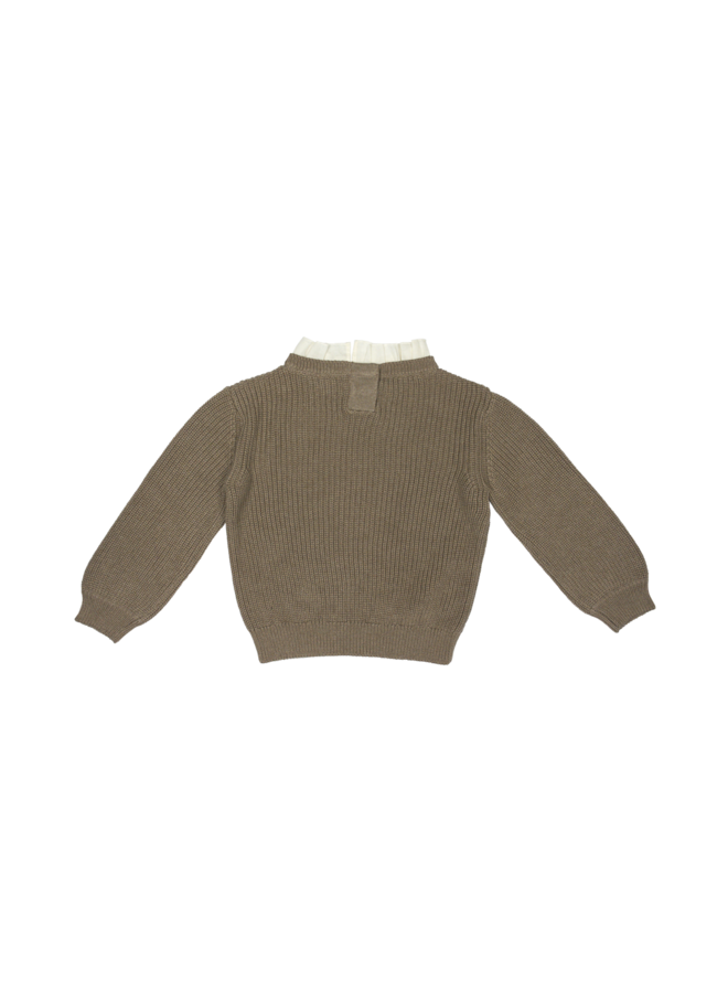 Baje Studio - Soho – Knitted collar top – Taupe