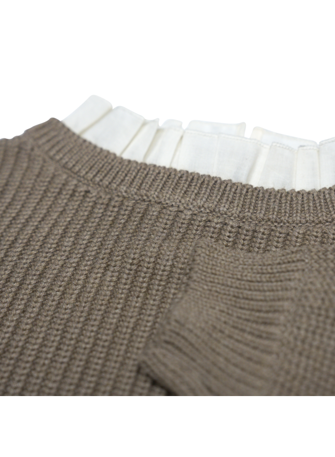 Baje Studio - Soho – Knitted collar top – Taupe