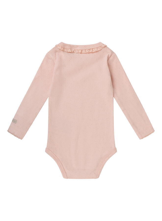 Daily7 - Body longsleeve ruffle - Light rose