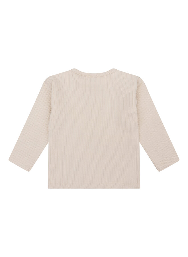 Daily7 - T-shirt longsleeve fancy rib - Sandshell