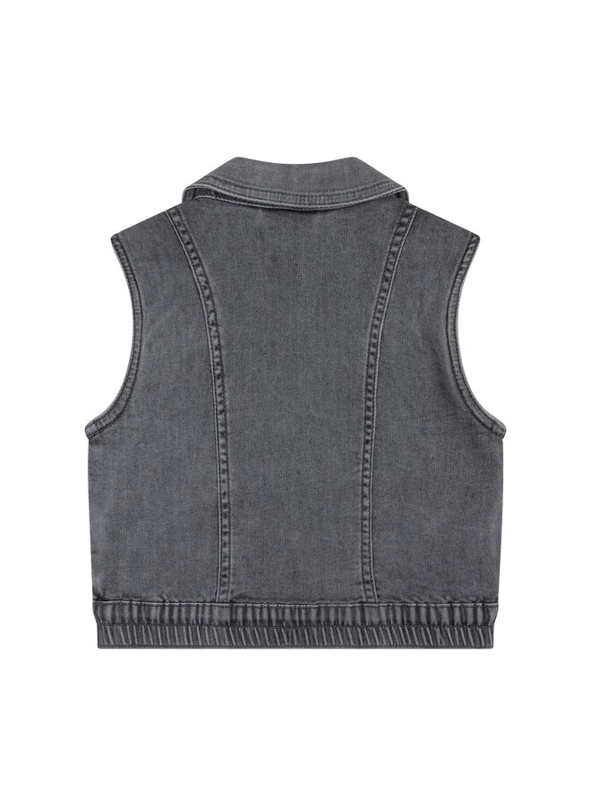 Daily7 - Denim gilet - Used grey denim