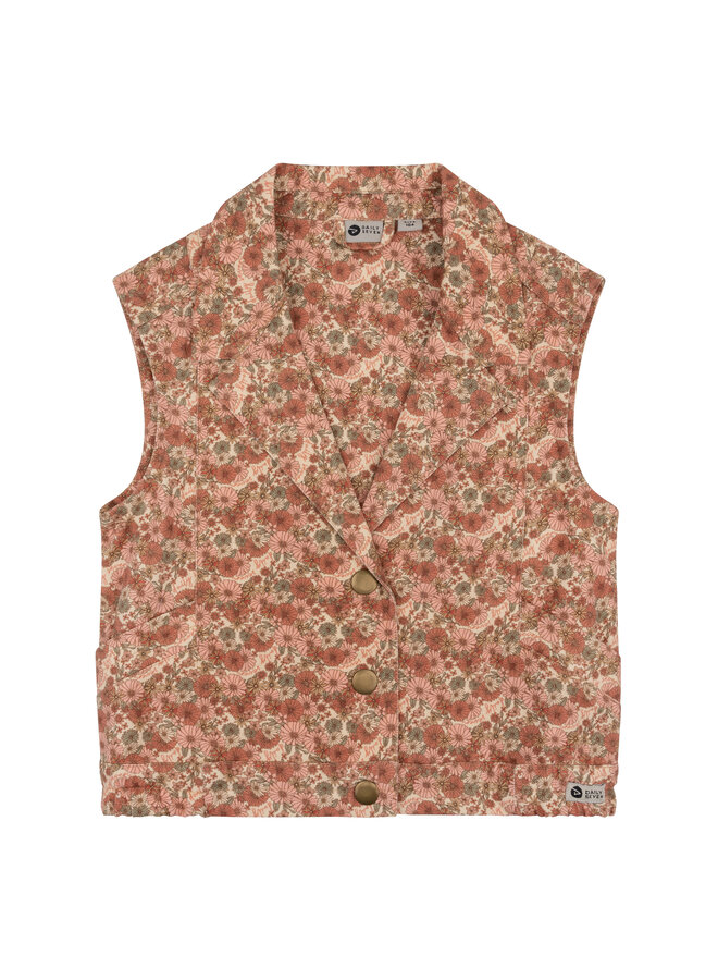 Daily7 - Flower gilet - Beige melange