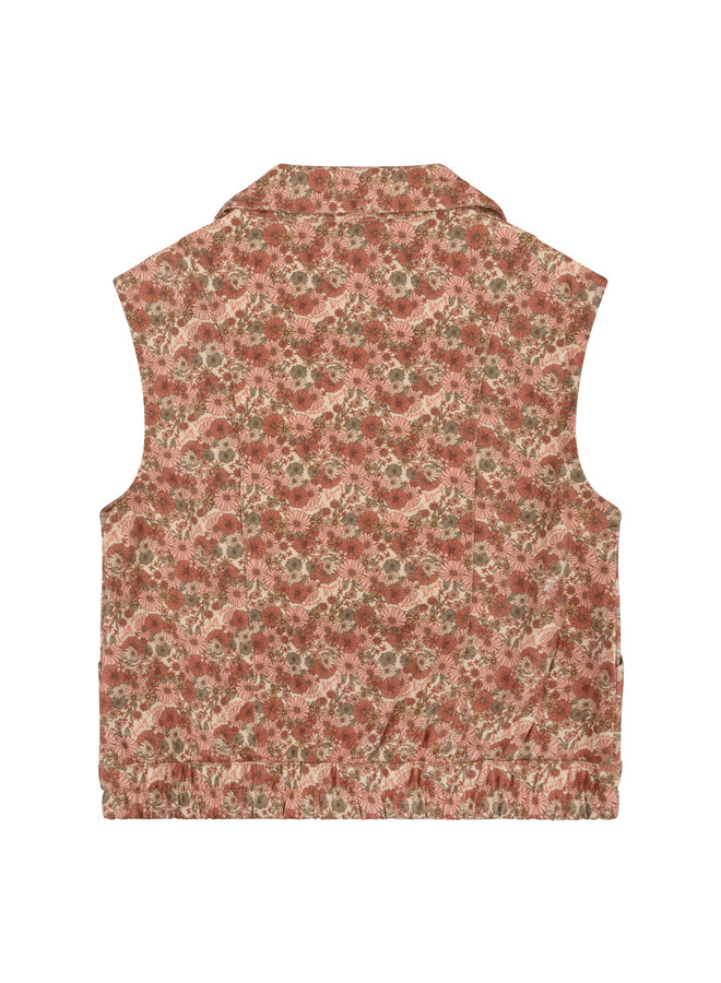 Daily7 - Flower gilet - Beige melange