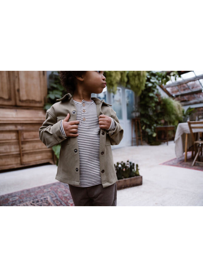 Daily7 - Organic shirt jacket structure - Army green