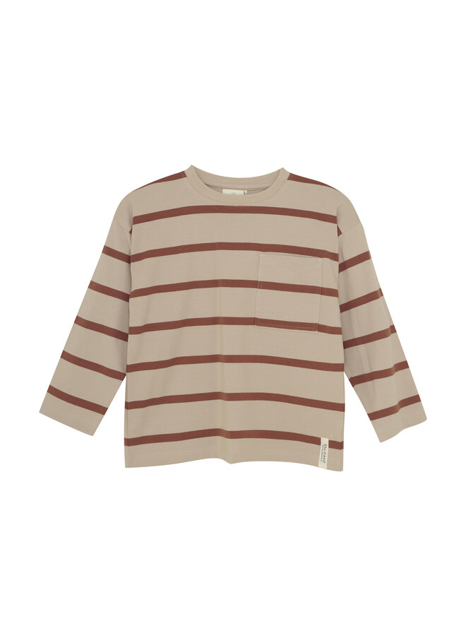 Enfant - T-Shirt LS stripe - Mocha bisque