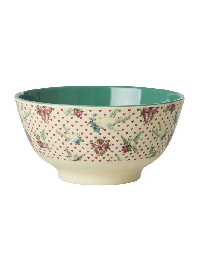 rice - Medium melamine kom – Dove print