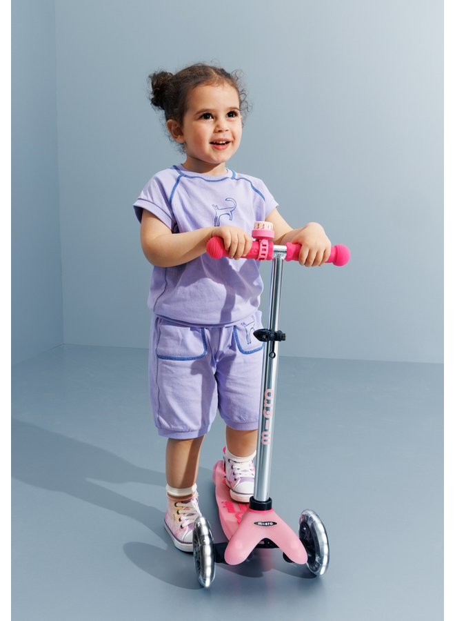 Micro step - Mini micro deluxe glow LED plus – Frosty roze