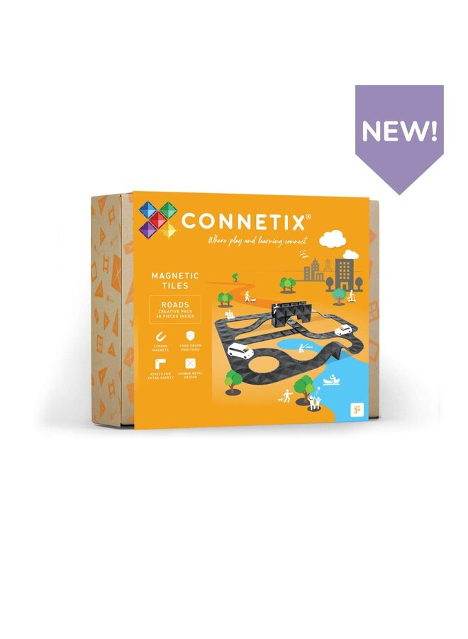 Connetix Tiles - 48 pc - Creative Roads Pack
