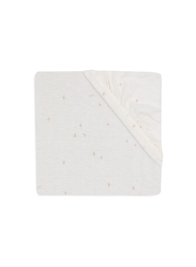 Jollein - Hoeslaken jersey – Twinkling wild rose