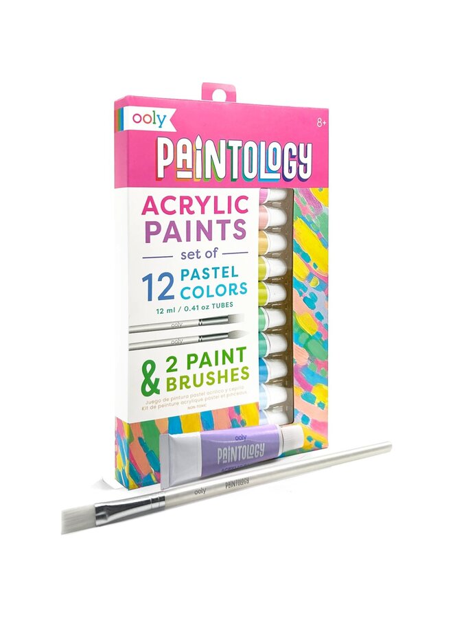 126-029 Paintology acrylic paints + 2 brushes – Pastel colors