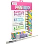 Ooly - 126-029 Paintology acrylic paints + 2 brushes – Pastel colors