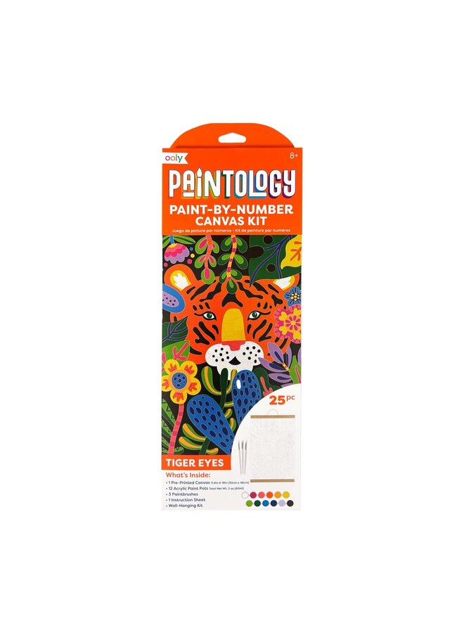 Ooly - 161-122 Paintology paint by number canvas kit – Tiger eyes