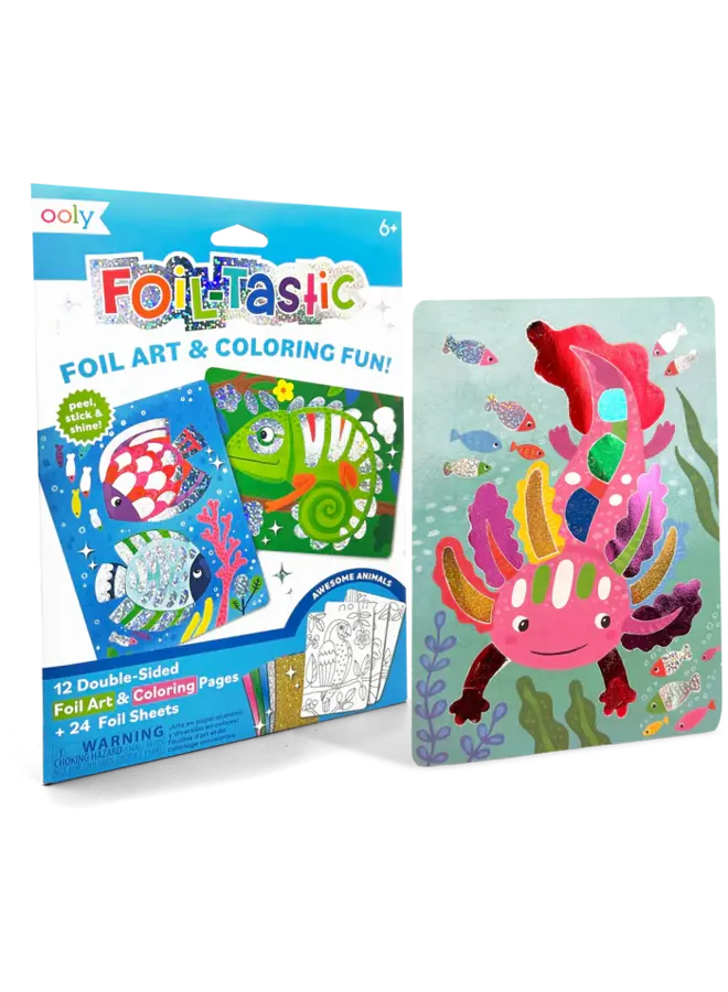 Ooly - 161-130 Foil-tastic foil art kit – Awesome Animals