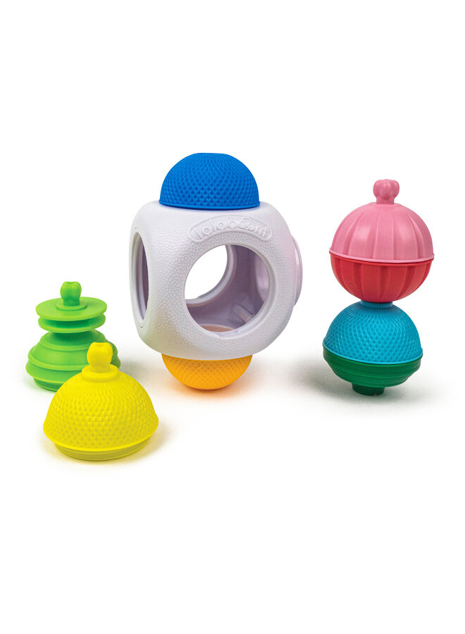 Lalaboom - BL650 - Mini kubus met educatieve kralen (9 st)