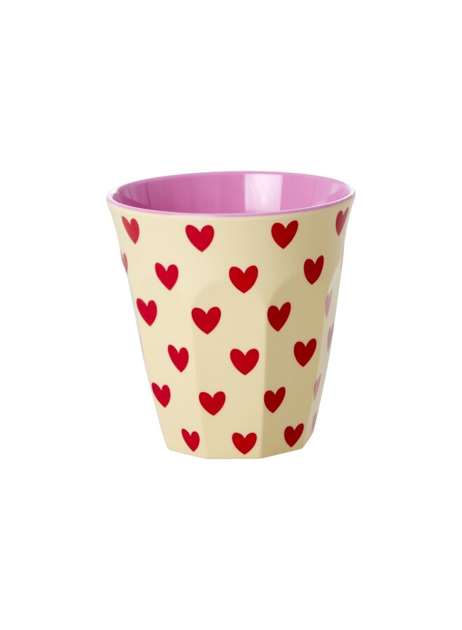 rice - Medium melamine beker – Darling hearts print