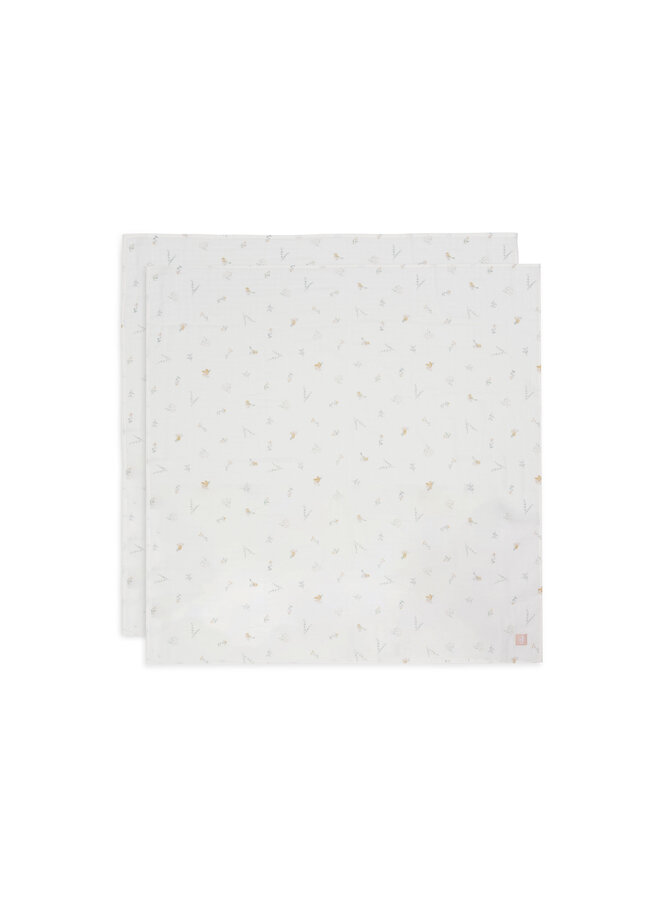 Hydrofiele doek large 115x115cm - Lovely birds (2pack)