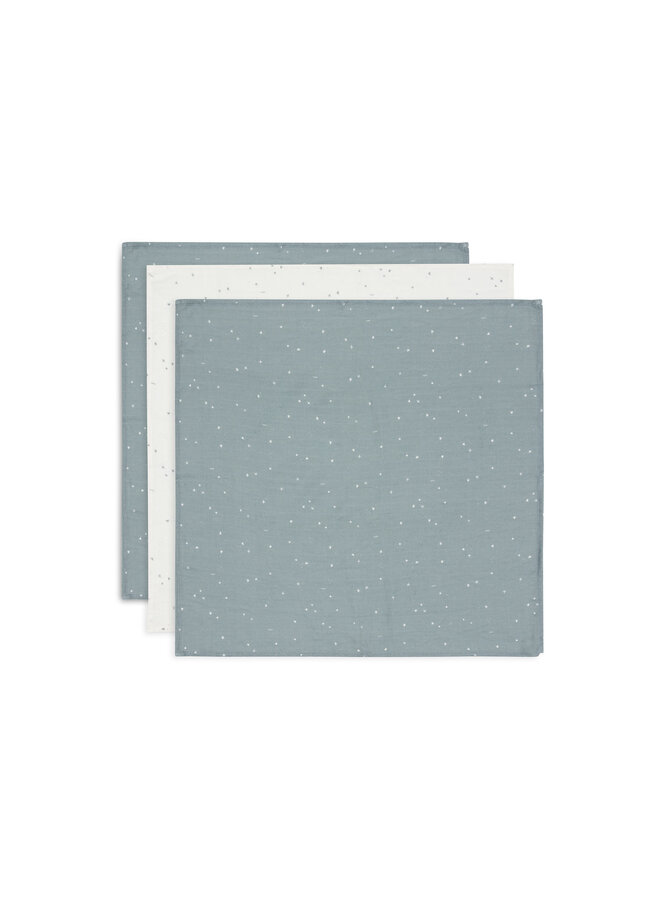 Jollein - Hydrofiele doek small 70x70cm - Twinkling sea green (3pack)