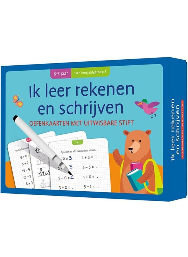 Oefenkaarten met uitwisbare stift – Ik leer rekenen en schrijven