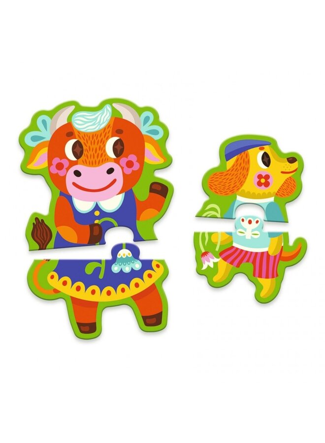 Djeco - Puzzel klein en groot – Op de boerderij DJ08266