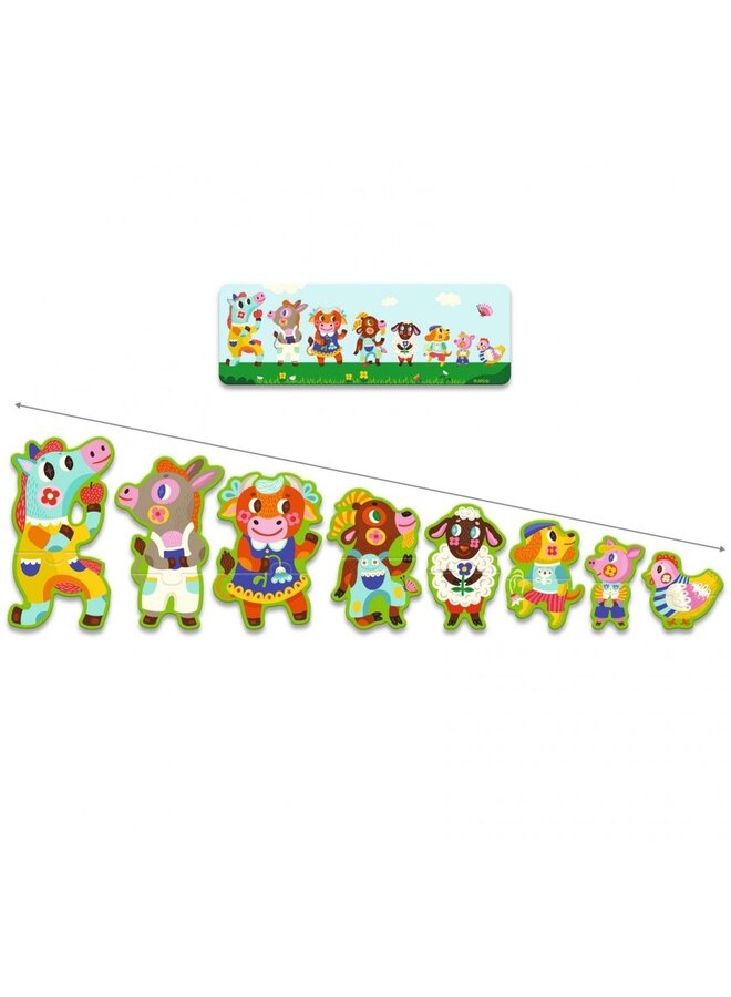 Djeco - Puzzel klein en groot – Op de boerderij DJ08266