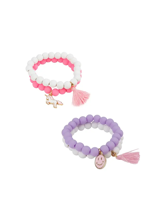 84104 Pretty pastel soft touch bracelet set