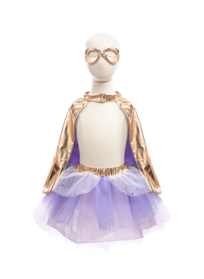 Great Pretenders - Super-duper Tutu/Cape/Mask - Metallic Rose Gold/Lilac