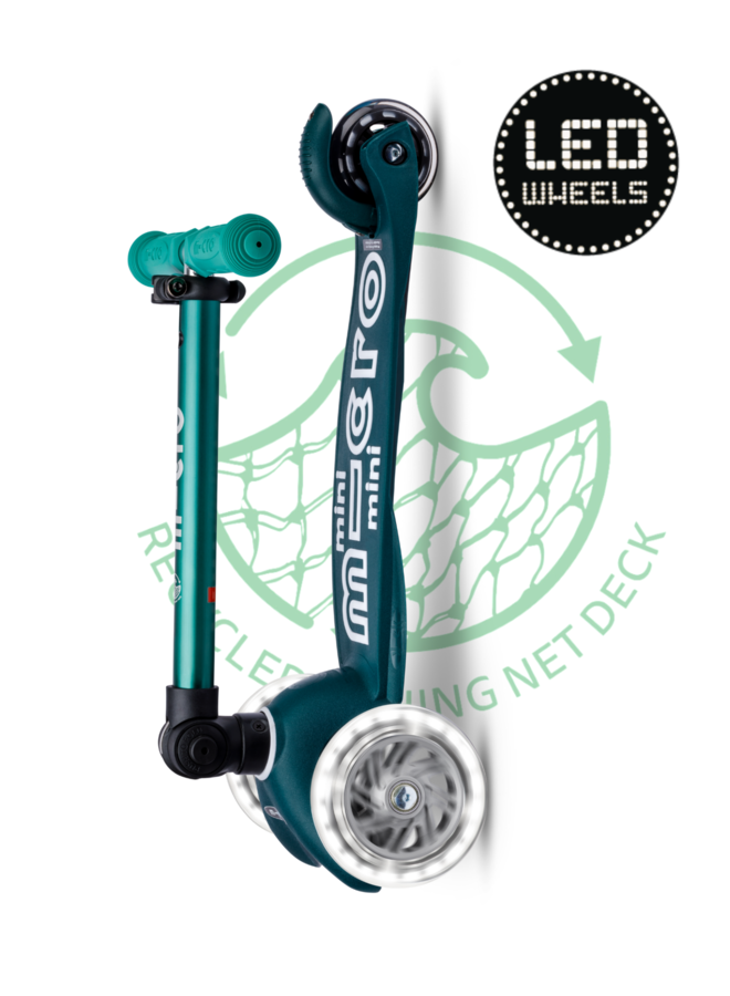 Micro Step - Mini micro step deluxe inklapbaar - Eco LED groen
