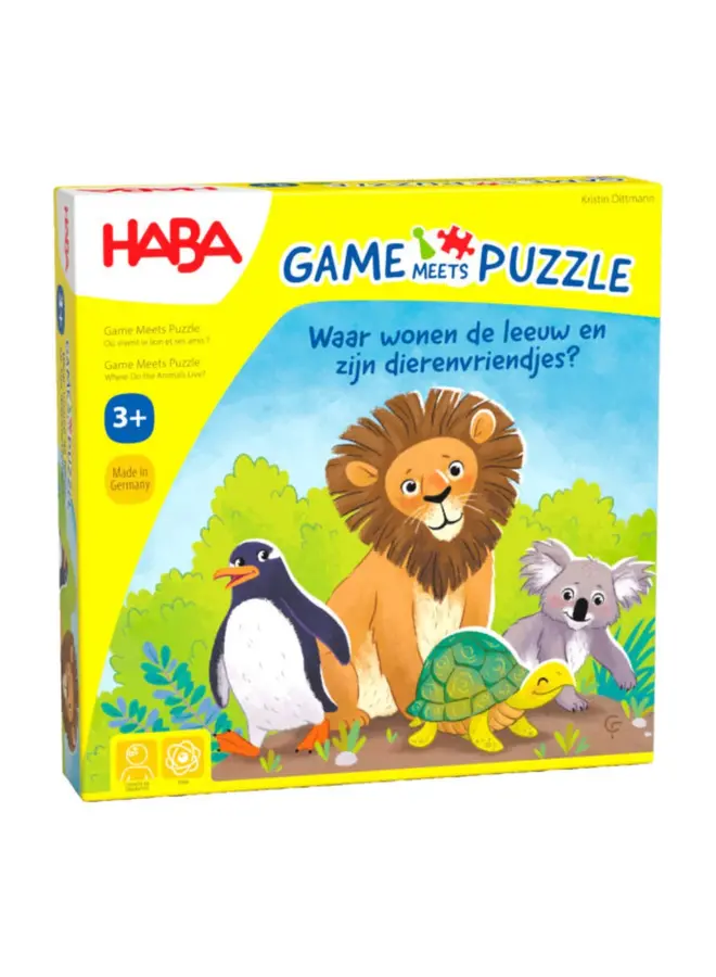 Game meets puzzle – Waar wonen de leeuw en zijn dierenvriendjes?
