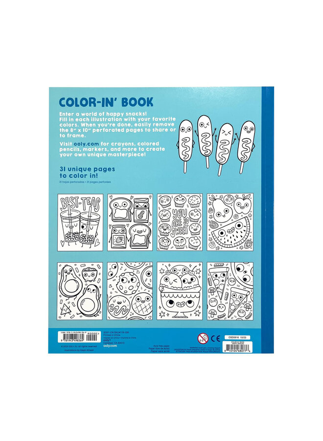 Ooly - 118-306 Color-in' Book - Happy Snacks