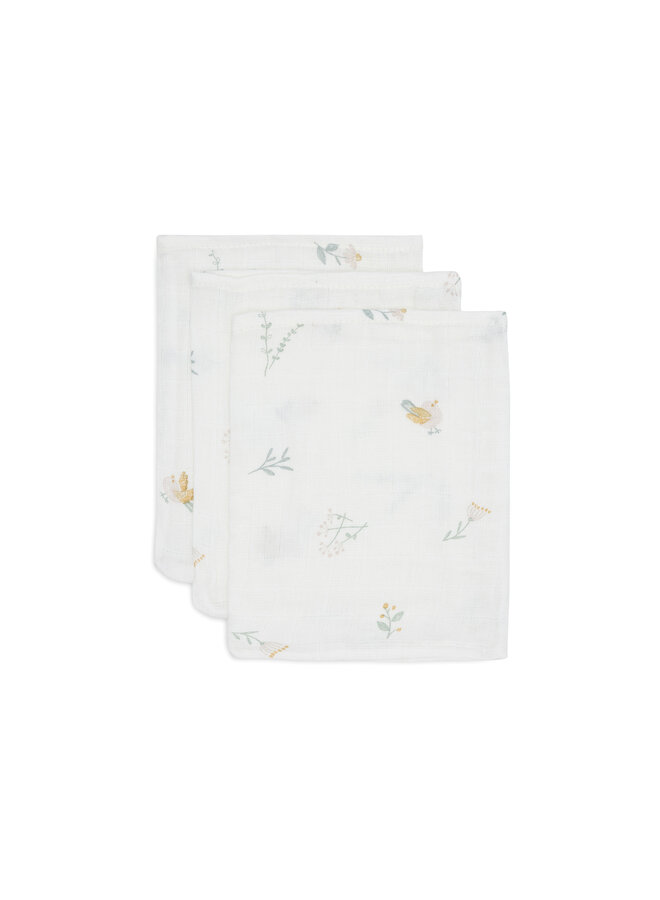 Hydrofiel washandje - Lovely birds (3pack)