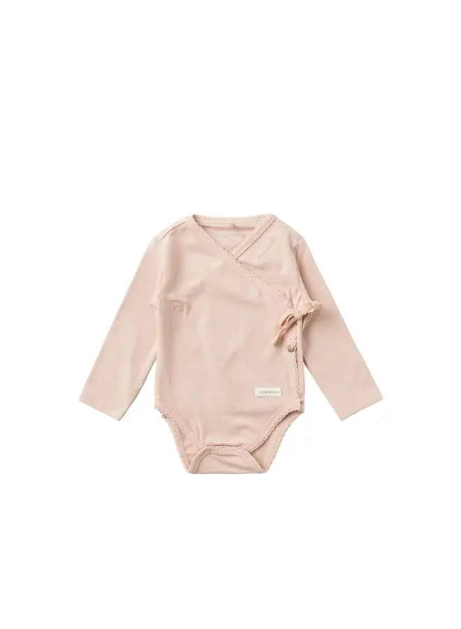 Solid fitted wrap romper - Rugby tan