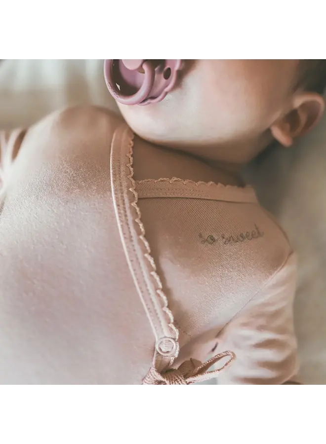 Your Wishes - Solid fitted wrap romper - Rugby tan