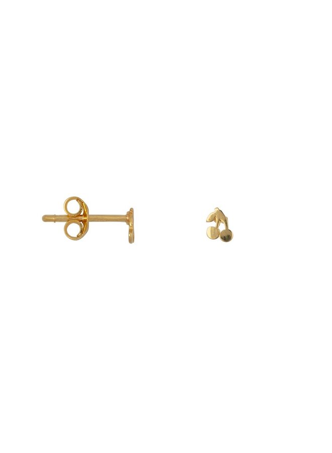 Mini Cherry Stud Earring – Gold Plated