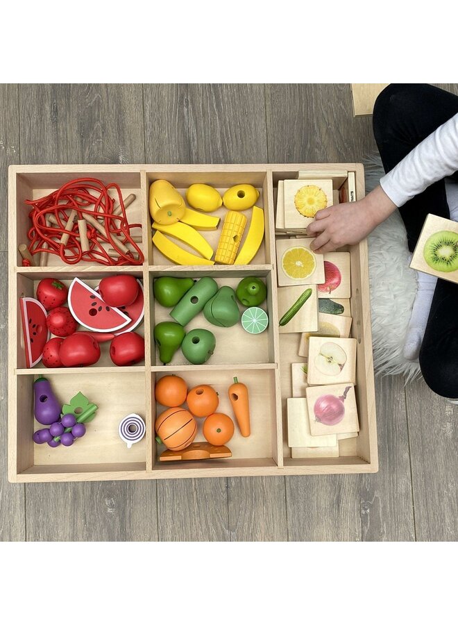 Tickit - Houten sorteerbak 7-voudig